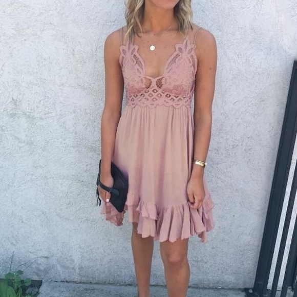 New Free People Adella Lace Dress - Picture 10 of 16